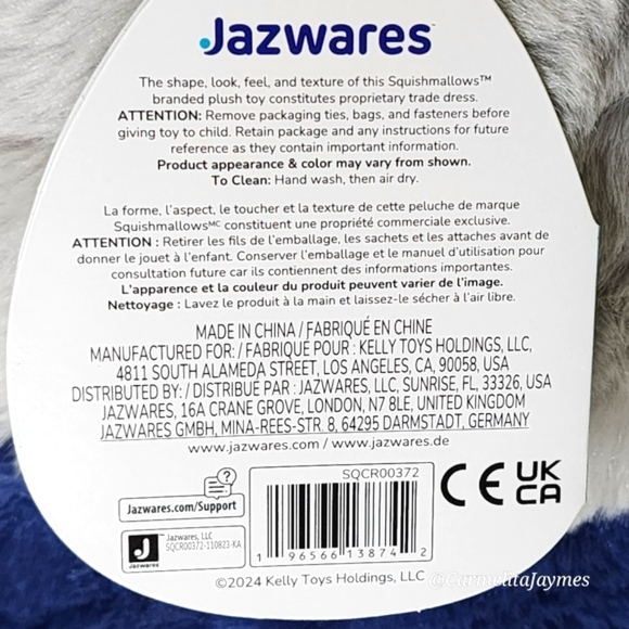 HORACE 🐾 Blue & Gray Yeti FuzzAMallow Original Squishmallow ☆ NWT ☆ - Picture 8 of 8